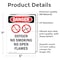 Signmission Oxygen No Smoking No Danger Sign, Vinyl Decal, 5in W x 7in L, 2PK OS-2PACK-DS-D-57-V-1515 - alternate 6